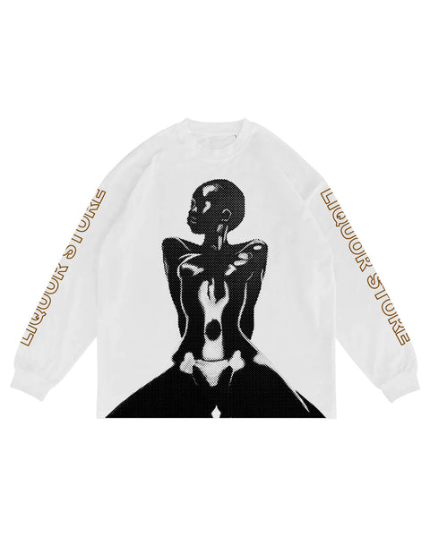 "Chocolate Drop" (White) Long Sleeve Tee