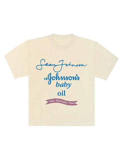 "Sean Johnson + Johnson's" (Cream) Tee