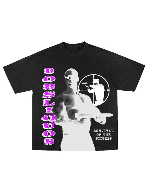 "Survival of The Fittest" (Black) Tee